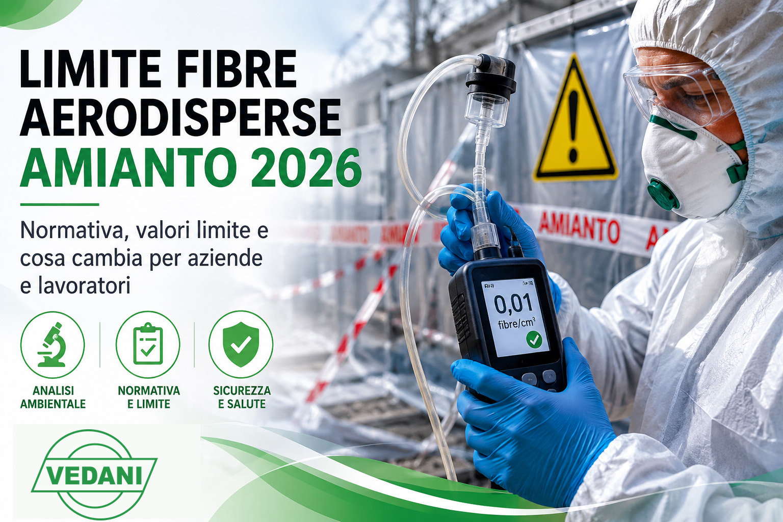 Limite fibre aerodisperse amianto 2026: cosa cambia